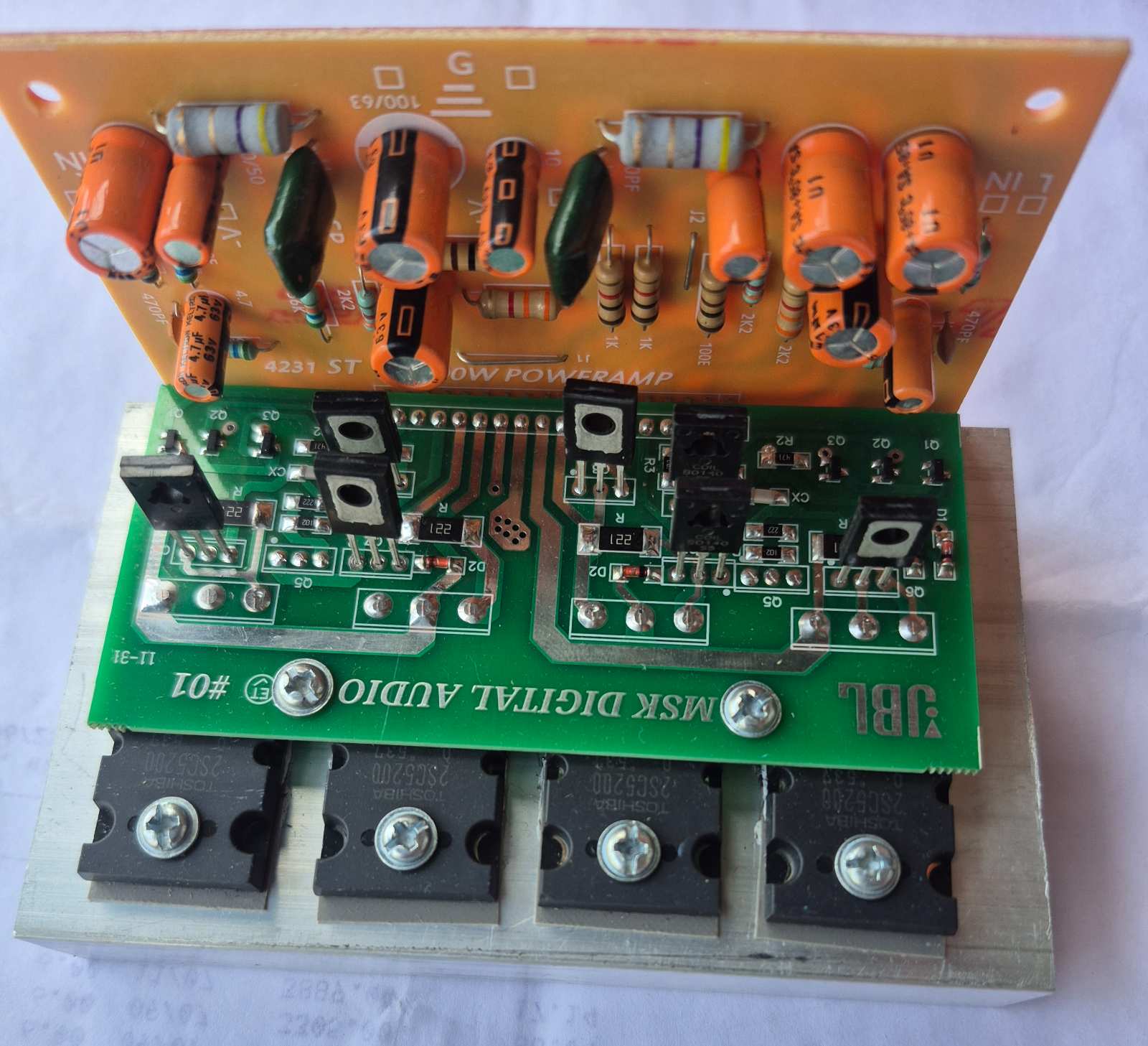 Electronics board and home amplifier 